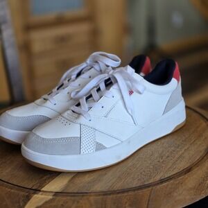 Keds The Court Leather Lace-Up Sneaker White Sz US Women's 10 Tennis Shoes